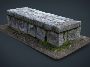 stone bench 1 3D Model