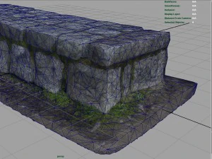 stone bench 1 3D Model