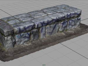 stone bench 1 3D मॉडल