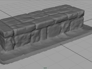 stone bench 1 3D Model
