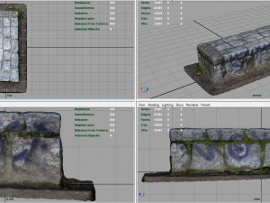 stone bench 1 3D मॉडल