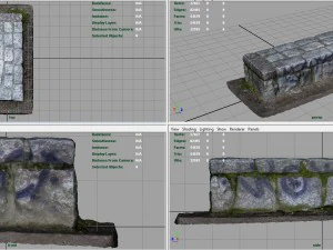 stone bench 1 3D Model