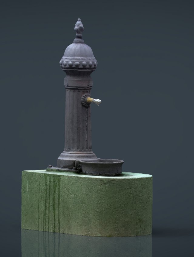 fountain 3 3D Model .c4d .max .obj .3ds .fbx .stl .blend 