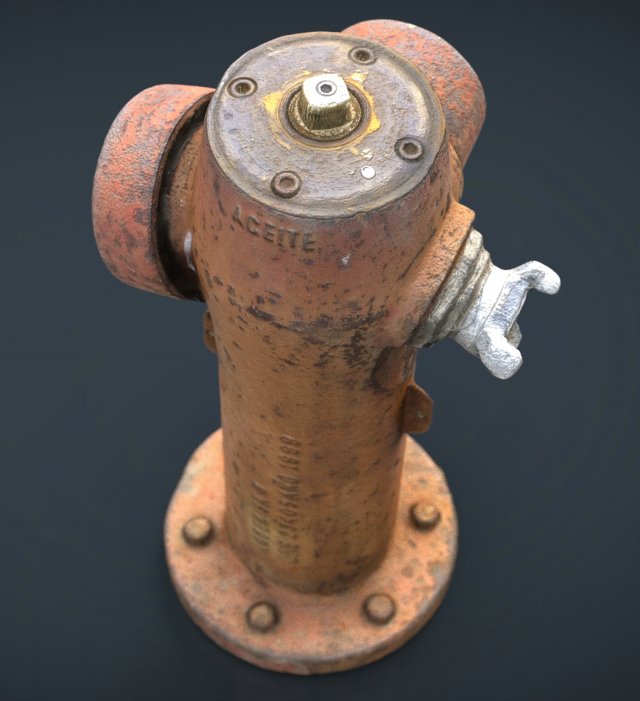 fire hydrant Model 3D .c4d .max .obj .3ds .fbx .stl .blend 