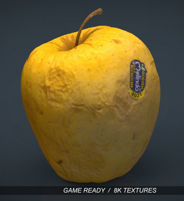 apple 3D 模型 .c4d .max .obj .3ds .fbx .stl .blend 
