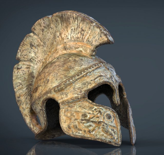 greek helmet Modèle 3D .c4d .max .obj .3ds .fbx .stl .blend 