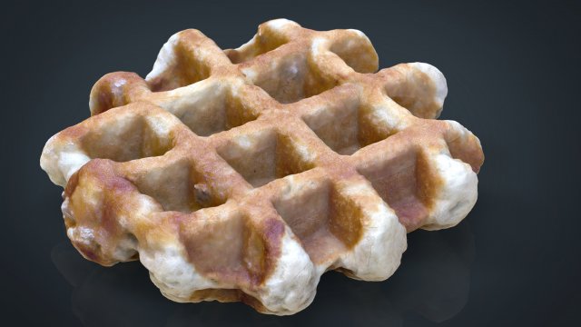 realistic waffle Modello 3D .c4d .max .obj .3ds .fbx .stl .blend 