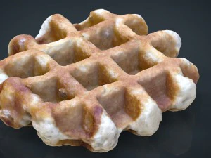 gaufre r&eacute;aliste Modèle 3D