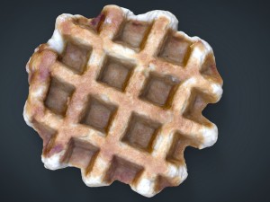 realistic waffle Modello 3D