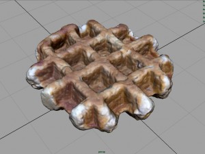 realistic waffle Modello 3D