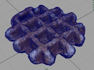 realistic waffle Modello 3D