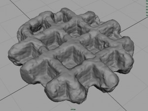realistic waffle Modello 3D