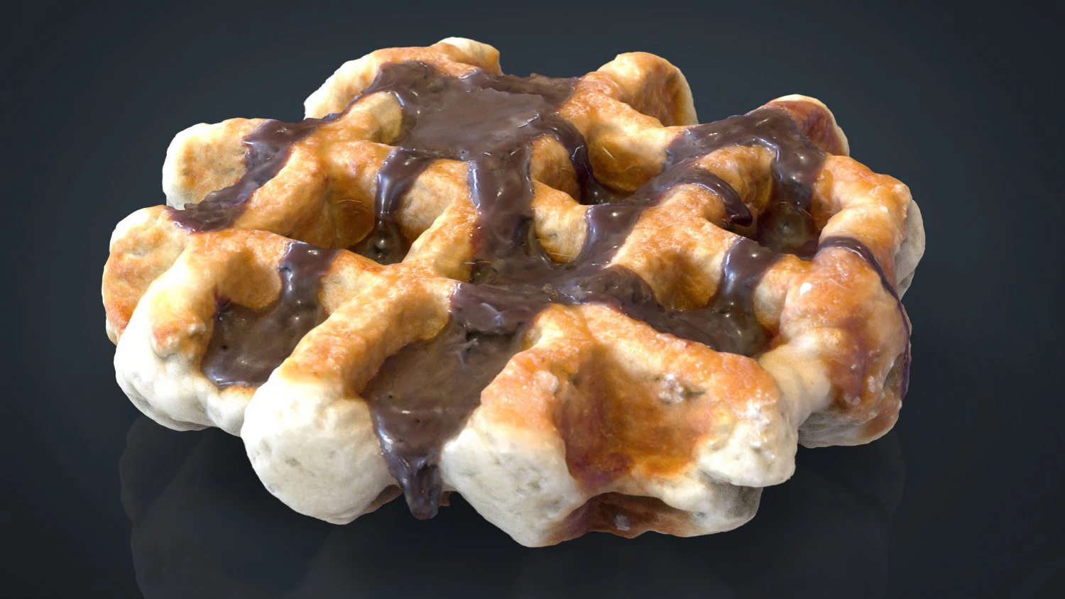 waffle chocolate 3D Model .c4d .max .obj .3ds .fbx .stl .blend 