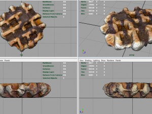 waffle chocolate Modello 3D