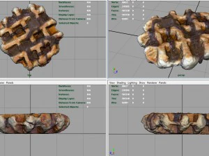 waffle chocolate 3D Model