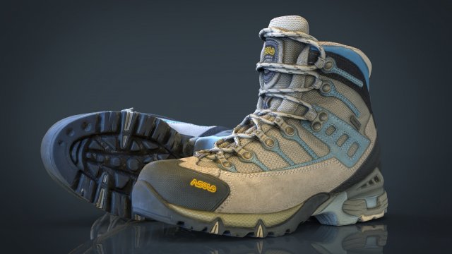 hiking boots 3Dモデル .c4d .max .obj .3ds .fbx .stl .blend 