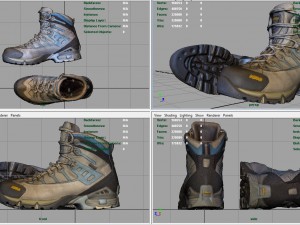 hiking boots 3Dモデル