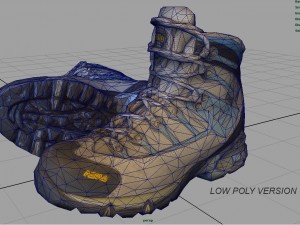 hiking boots 3Dモデル