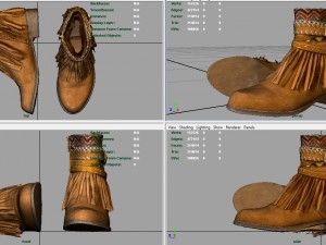 womens boots 3Dモデル