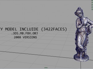 greek woman statue 3Dモデル