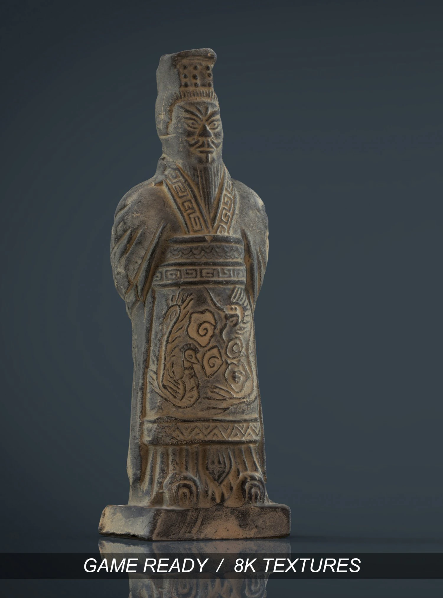 terracota soldier 2 3D Model .c4d .max .obj .3ds .fbx .stl .blend