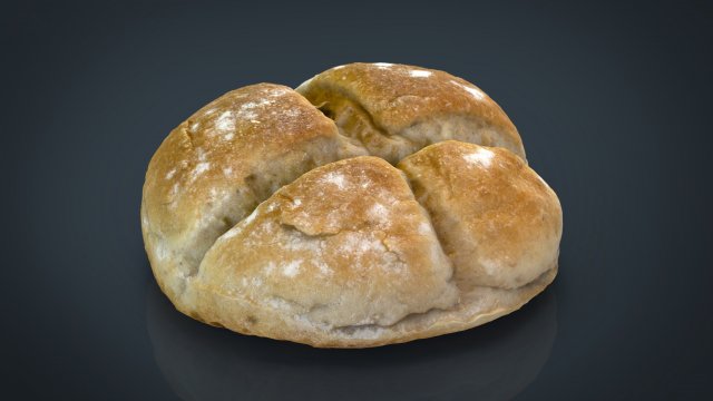 round loaf Modello 3D .c4d .max .obj .3ds .fbx .stl .blend 