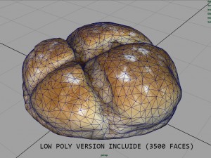 round loaf Modello 3D