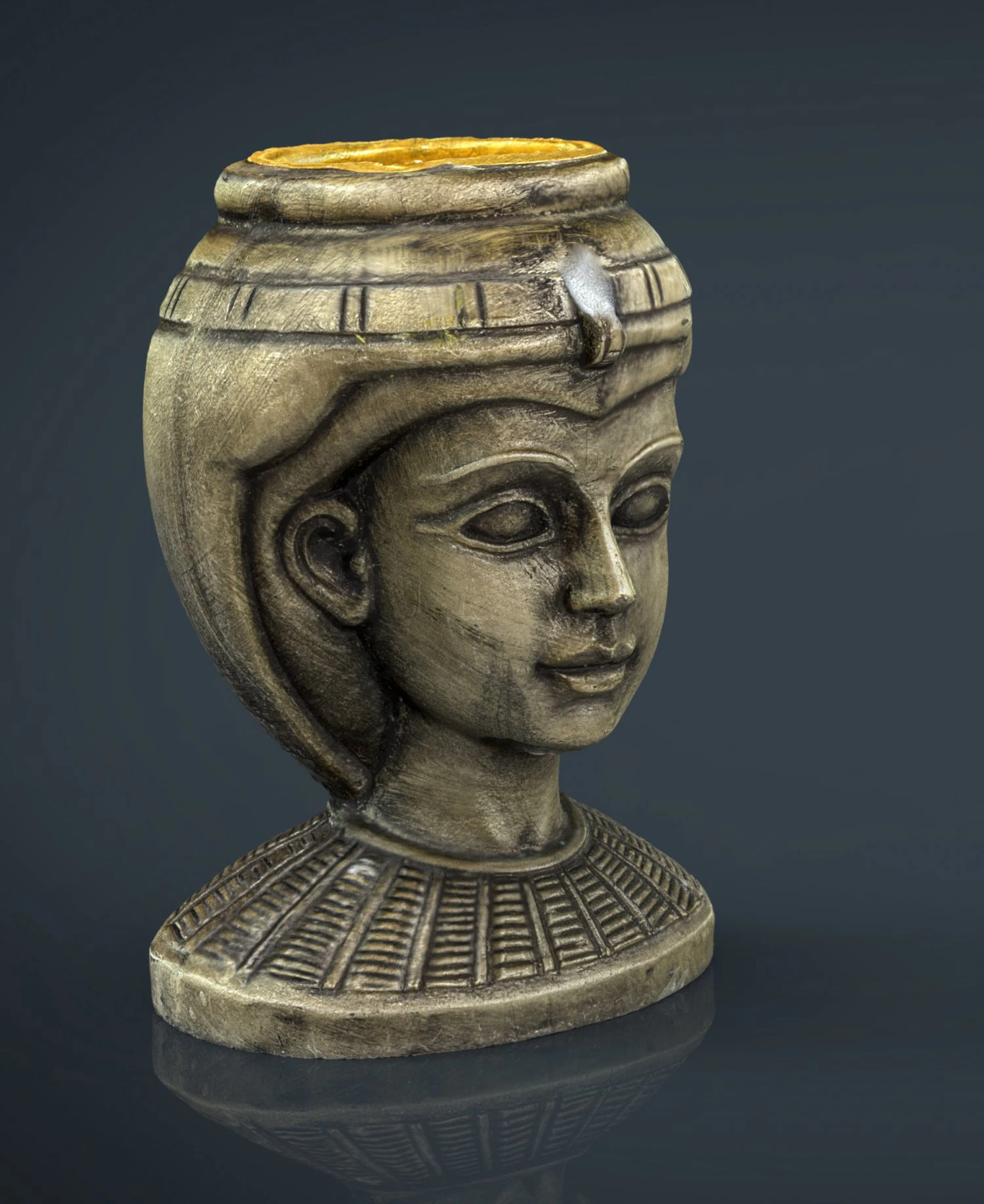 egyptian head 3D Model .c4d .max .obj .3ds .fbx .stl .blend 