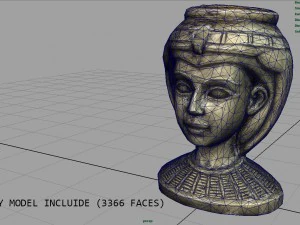 egyptian head 3D Model