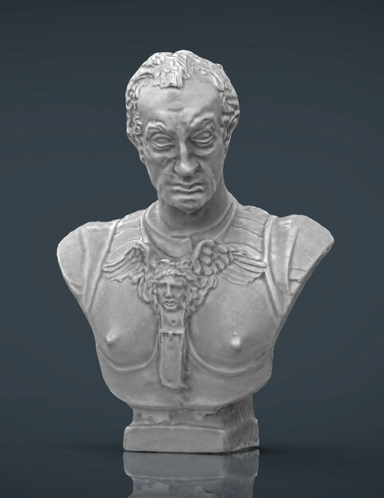 roman bust 1 3D Model .c4d .max .obj .3ds .fbx .stl .blend 