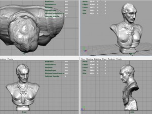 roman bust 1 3D Модель