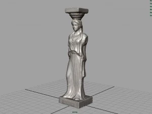 caryatid column statue 3D Model