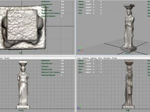caryatid column statue 3D Model