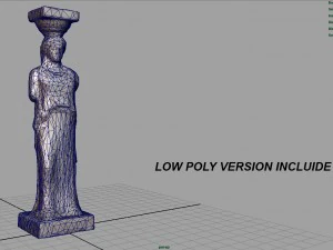 caryatid column statue 3D Model