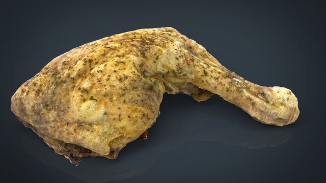 chicken thigh Model 3D .c4d .max .obj .3ds .fbx .stl .blend 