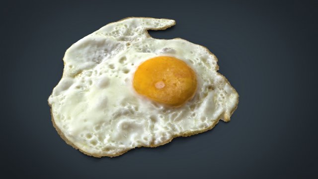 fried egg 3D Model .c4d .max .obj .3ds .fbx .stl .blend 