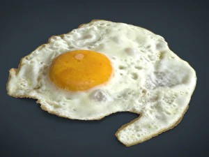смажене яйце 3D Модель