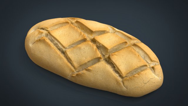 bread 1 3D Модель .c4d .max .obj .3ds .fbx .stl .blend 