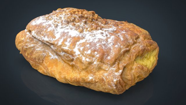 napolitana with cream Model 3D .c4d .max .obj .3ds .fbx .stl .blend 