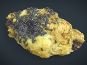 chocolate croissant 3D 모델