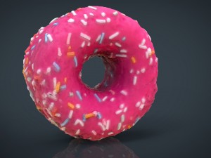 pink donut 3D Model