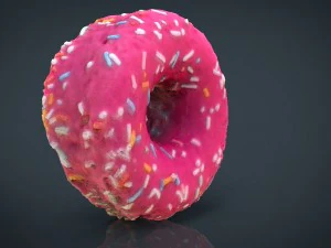 pink donut 3D Model