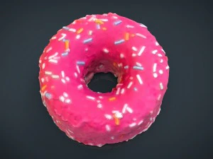 pink donut 3D Model