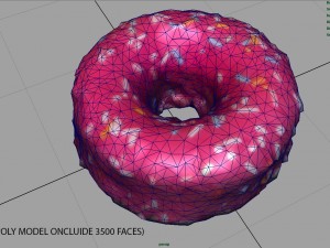 pink donut Model 3D
