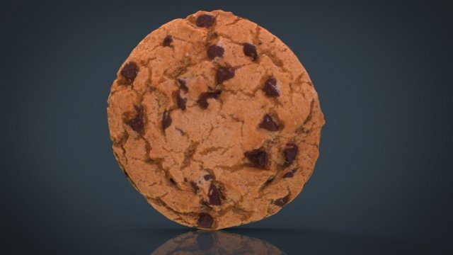 chocolate cookie Model 3D .c4d .max .obj .3ds .fbx .stl .blend 