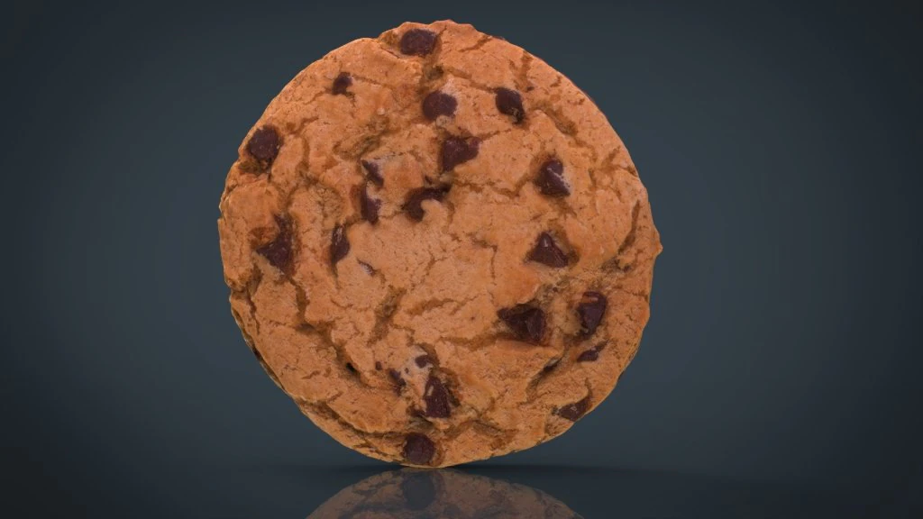 chocolate cookie 3D Model .c4d .max .obj .3ds .fbx .stl .blend 