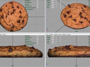 chocolate cookie Model 3D