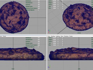 chocolate cookie Model 3D