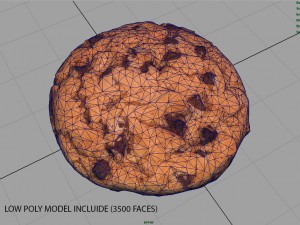 chocolate cookie Model 3D