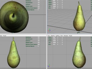 realistic pear 3D-Modell
